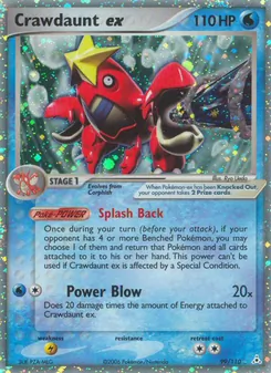 Crawdaunt ex card from Holon Phantoms, number 99/110