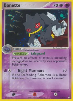 Banette card from Crystal Guardians, number 1/100