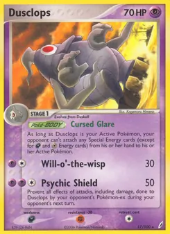 Dusclops card from Crystal Guardians, number 17/100