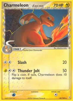 Charmeleon δ card from Crystal Guardians, number 30/100