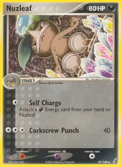 Nuzleaf card from Crystal Guardians, number 39/100