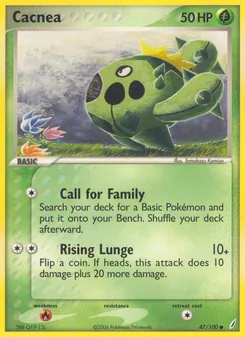 Cacnea card from Crystal Guardians, number 47/100