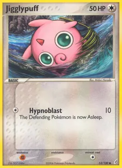 Jigglypuff card from Crystal Guardians, number 53/100