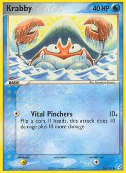 Krabby card from Crystal Guardians, number 54/100