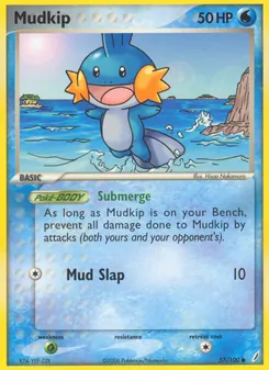 Mudkip card from Crystal Guardians, number 57/100