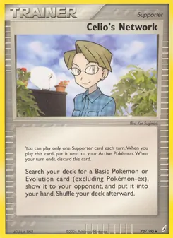Celio's Network card from Crystal Guardians, number 73/100