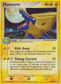 Manectric card from Crystal Guardians, number 8/100