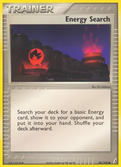 Energy Search card from Crystal Guardians, number 86/100