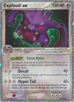 Exploud ex card from Crystal Guardians, number 92/100