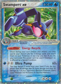 Swampert ex card from Crystal Guardians, number 98/100