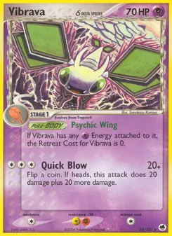Vibrava δ card from Dragon Frontiers, number 24/101