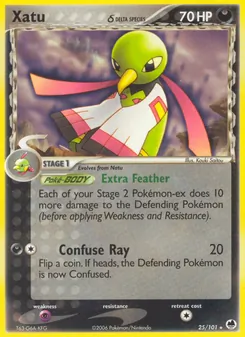 Xatu δ card from Dragon Frontiers, number 25/101