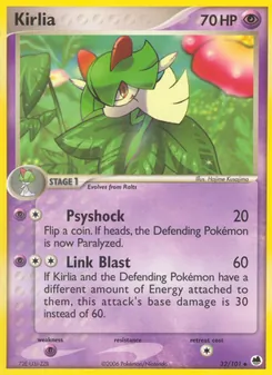 Kirlia card from Dragon Frontiers, number 32/101
