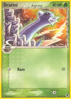 Dratini δ card from Dragon Frontiers, number 46/101