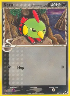 Natu δ card from Dragon Frontiers, number 55/101