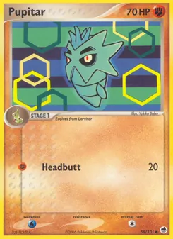 Pupitar card from Dragon Frontiers, number 58/101