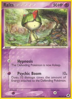 Ralts card from Dragon Frontiers, number 60/101