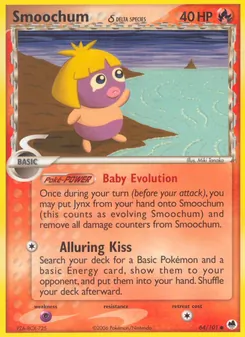 Smoochum δ card from Dragon Frontiers, number 64/101