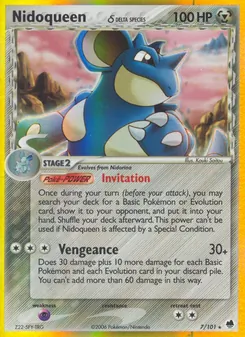 Nidoqueen δ card from Dragon Frontiers, number 7/101