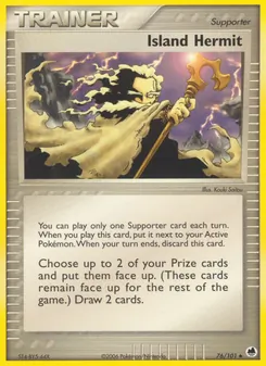 Island Hermit card from Dragon Frontiers, number 76/101