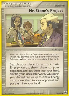 Mr. Stone's Project card from Dragon Frontiers, number 77/101