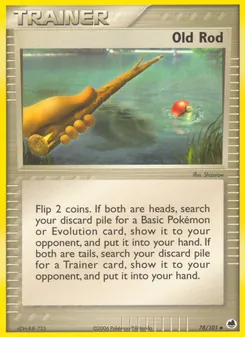 Old Rod card from Dragon Frontiers, number 78/101