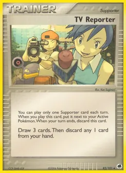 TV Reporter card from Dragon Frontiers, number 82/101