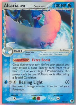 Altaria ex δ card from Dragon Frontiers, number 90/101