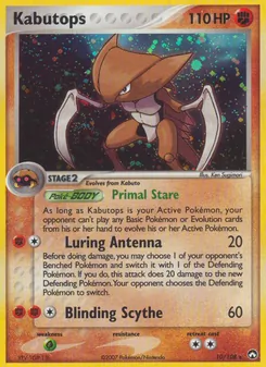 Kabutops card from Power Keepers, number 10/108
