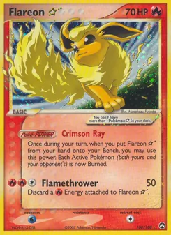 Flareon ☆ card from Power Keepers, number 100/108