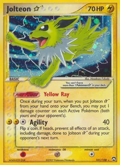 Jolteon ☆ card from Power Keepers, number 101/108