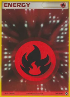 Fire Energy card from Power Keepers, number 104/108