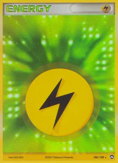 Lightning Energy card from Power Keepers, number 106/108