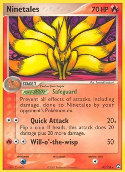 Ninetales card from Power Keepers, number 19/108