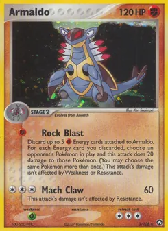 Armaldo card from Power Keepers, number 3/108