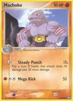 Machoke card from Power Keepers, number 33/108