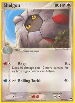 Shelgon card from Power Keepers, number 39/108