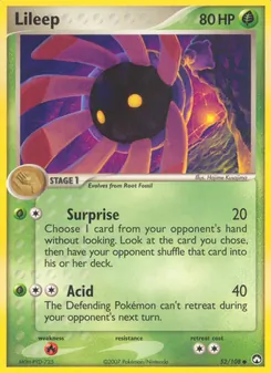 Lileep card from Power Keepers, number 52/108