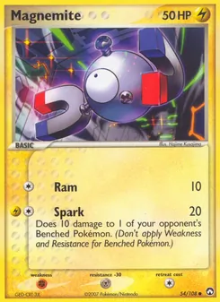Magnemite card from Power Keepers, number 54/108