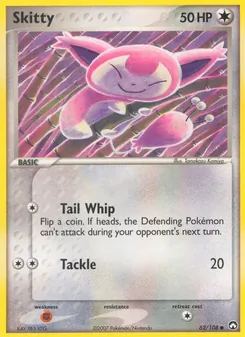 Skitty card from Power Keepers, number 62/108