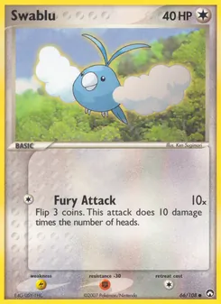Swablu card from Power Keepers, number 66/108
