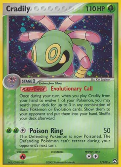 Cradily card from Power Keepers, number 7/108