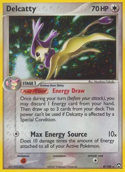 Delcatty card from Power Keepers, number 8/108