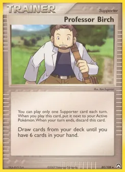 Professor Birch card from Power Keepers, number 80/108