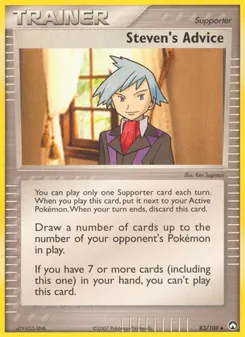 Steven's Advice card from Power Keepers, number 83/108