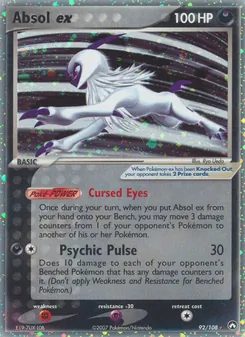Absol ex card from Power Keepers, number 92/108