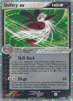 Shiftry ex card from Power Keepers, number 97/108