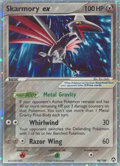 Skarmory ex card from Power Keepers, number 98/108
