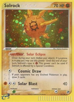Solrock card from Sandstorm, number 13/100
