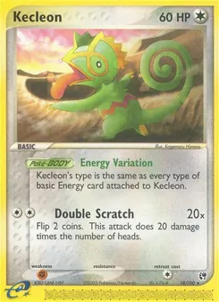 Kecleon card from Sandstorm, number 18/100